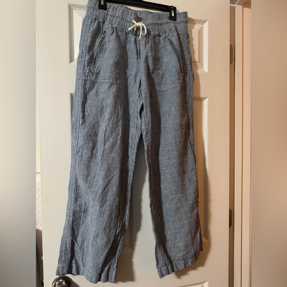 Athleta Blue-Gray Textured Pants